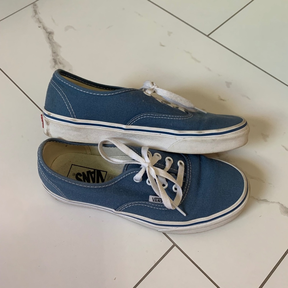 VANS "NAVY AUTHENTIC" SHOES W 7.5/ M 6